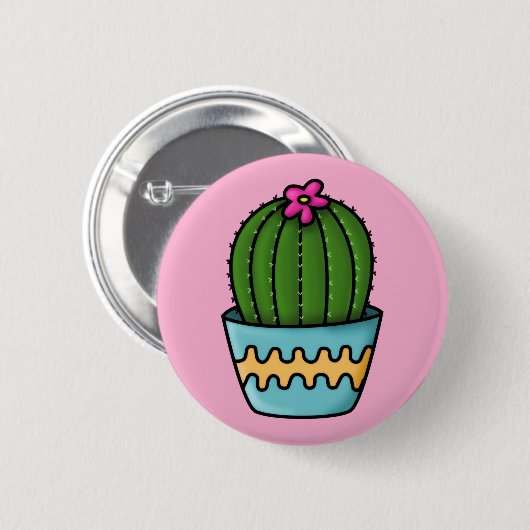 Botton Linha Cactus Ronde Button 5,7 Cm (Voorkant /achterkant)