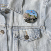 Botton / Pin ~ Amsterdam, Netherlands Ronde Button 5,7 Cm (In situ)