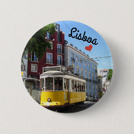 Botton / Pin ~ Lisboa, Portugal Ronde Button 5,7 Cm
