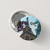 Botton / Pin ~ Paris, France Ronde Button 3,2 Cm (Voorkant /achterkant)