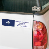 Bottony Blue Flag, Hurrah. Bumpersticker (Op Truck)