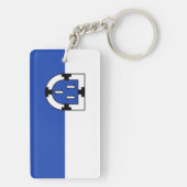 Bottrop city emblem flag germany symbol sign coat  sleutelhanger (achterkant)