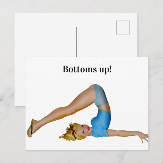 Bottums omhoog! briefkaart (Voorkant / Achterkant)