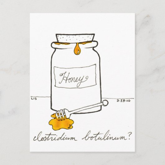 Botulinum briefkaart van het clostridium (Voorkant)