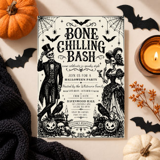 BotVerkilling Feestje Victoriaans Gotische Hallowe Kaart