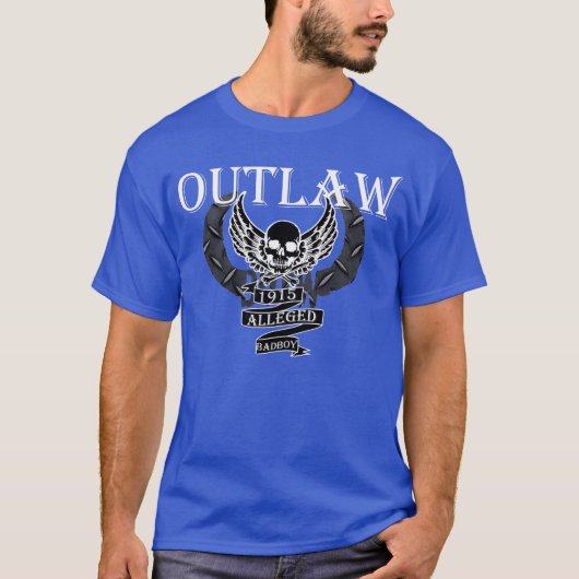 BOTW OUTLAW BEWEERDE BADBOY BLACK MET WITTE T-SHIRT (Voorkant)