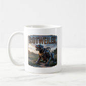 Botweiler Fotografisch – Robot Rottweiler Grappig Koffiemok (Links)