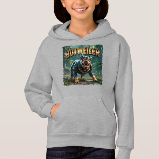 Botweiler Illustratie – Grappige Robot Rottweiler (Voorkant)