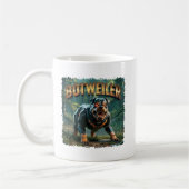 Botweiler Illustratie – Grappige Robot Rottweiler Koffiemok (Links)