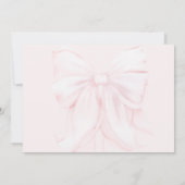 Botwiful One 1st Birthday Pink Bow Girls Foto Bedankkaart (Achterkant)