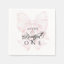 Botwiful One 1st Birthday Pink Bow Girls