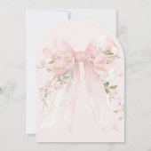 Botwiful One 1st Verjaardag Bloemen Bow Meisjes Kaart (Achterkant)