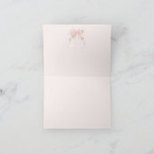 Botwiful One Foto 1e Verjaardag Bloemen Bow Meisje Bedankkaart (Binnen)