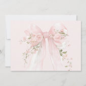 Botwiful One Foto 1e Verjaardag Bloemen Bow Meisje Kaart (Achterkant)