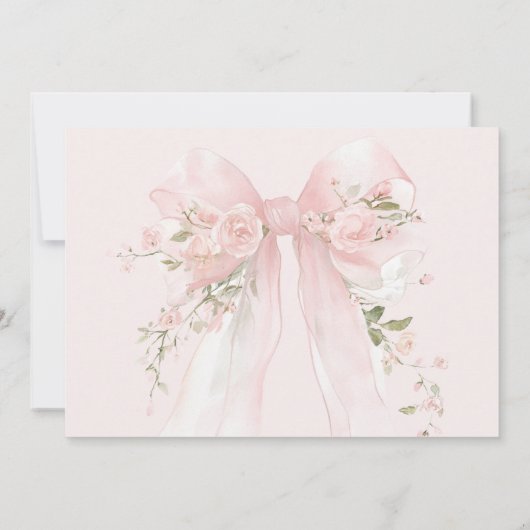 Botwiful One Foto 1e Verjaardag Bloemen Bow Meisje Kaart (Achterkant)