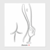 Boty en wijn om 00 uur sticker (Vel)