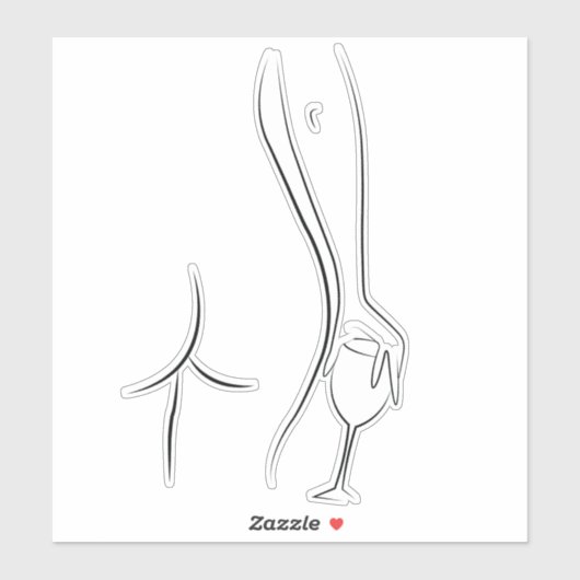 Boty en wijn om 00 uur sticker (Vel)