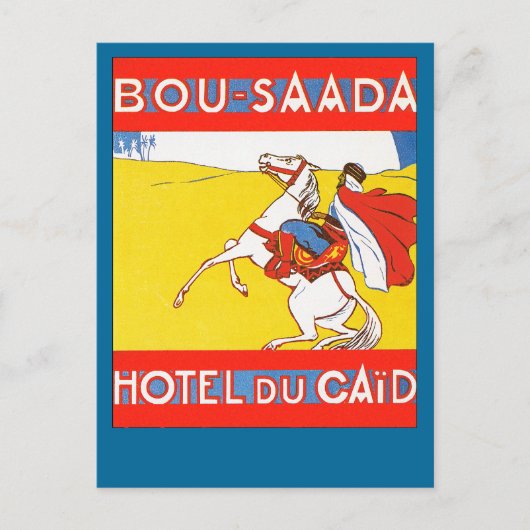 Bou-Saada Hotel Du Caid Briefkaart (Voorkant)