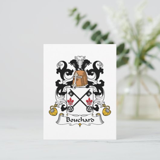 Bouchard Family Crest Briefkaart (Staand voorkant)
