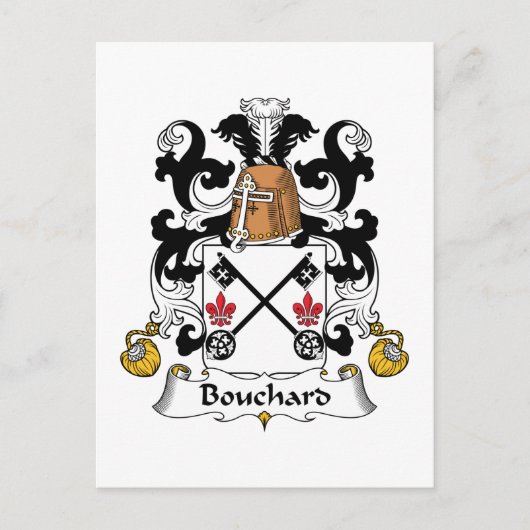 Bouchard Family Crest Briefkaart (Voorkant)