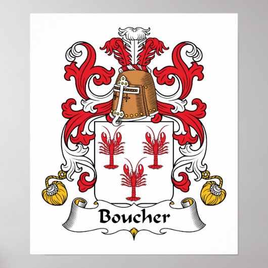Boucher Family Crest Poster (Voorkant)