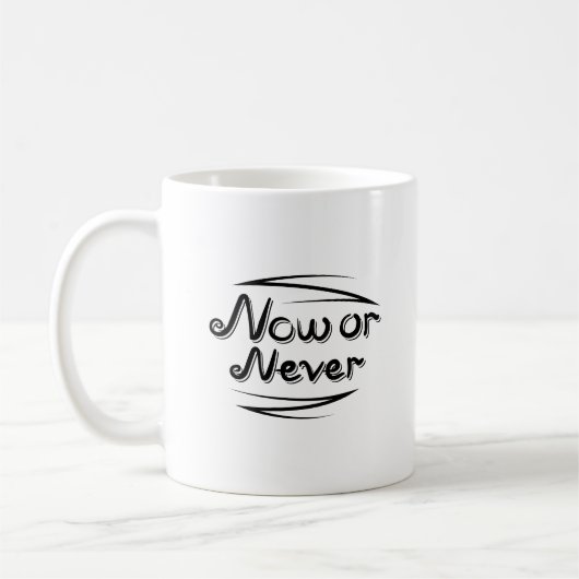 Boud Nu of Nooit Dynamische Letter Schone Minimali Koffiemok (Links)