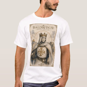 Boudewijn IV – Koning van Jeruzalem Middeleeuwse H T-shirt