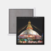 Boudhanath Stupa at night, Kathmandu - Nepal Magneet (Voorkant / Achterkant)