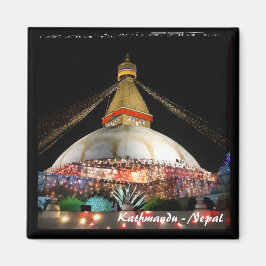 Boudhanath Stupa at night, Kathmandu - Nepal Magneet