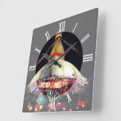 Boudhanath Stupa at night, Kathmandu, Nepal Vierkante Klok (Hoek)