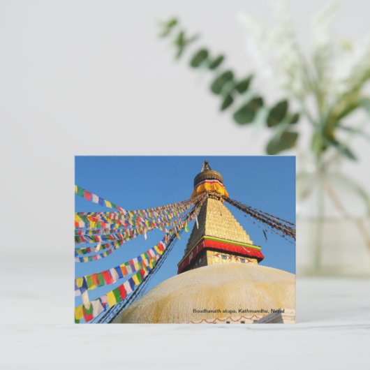 Boudhanath stupa briefkaart (Staand voorkant)