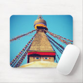 Boudhanath Stupa, Buddha Eyes, Himalaya, Nepal Muismat (Met muis)