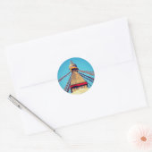 Boudhanath Stupa, Buddha Eyes, Himalaya, Nepal Ronde Sticker (Envelop)