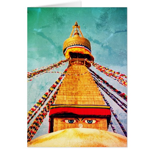 Boudhanath Stupa, Buddha Eyes, Kathmandu, Nepal (Voorkant)