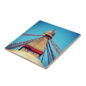 Boudhanath Stupa, Buddha Eyes, Kathmandu, Nepal Tegeltje (Zijkant)