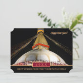 Boudhanath Stupa & Happy New Year! Kaart /20XX (Staand voorkant)
