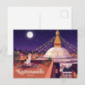 Boudhanath Stupa Nepal Briefkaart (Voorkant / Achterkant)