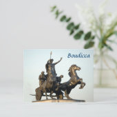 Boudicca-beeld in London souvenir foto Briefkaart (Staand voorkant)