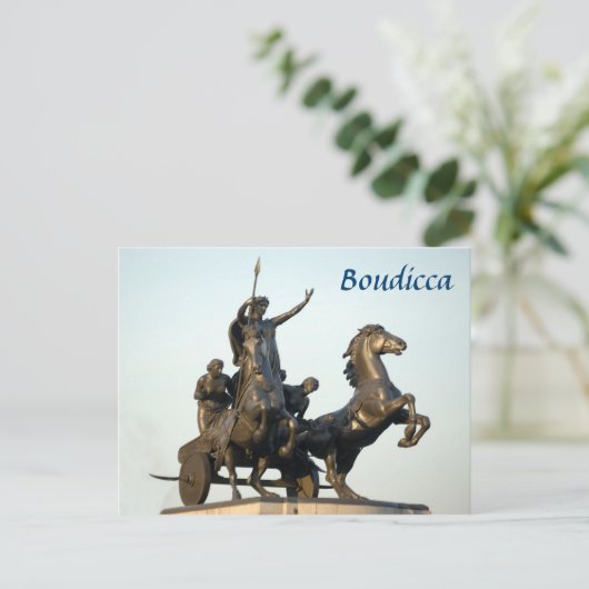 Boudicca-beeld in London souvenir foto Briefkaart (Staand voorkant)