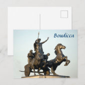 Boudicca-beeld in London souvenir foto Briefkaart (Voorkant / Achterkant)