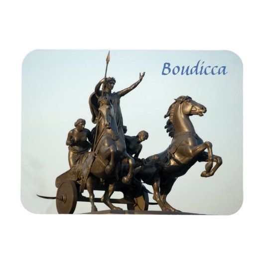 Boudicca standbeeld in Londen souvenir foto Magneet (Horizontaal)