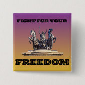 Boudicca Vierkante Button 5,1 Cm (Voorkant)