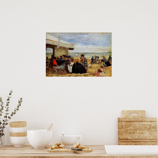 Boudin - Beach Scene Poster (Keuken)