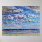 Boudin - Blue Sky White Clouds 1854 Poster (Voorkant)