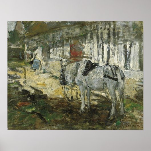 Boudin - Bretons paard Poster (Voorkant)