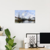 Boudin - Bruxelles Harbour Poster (Thuiskantoor)