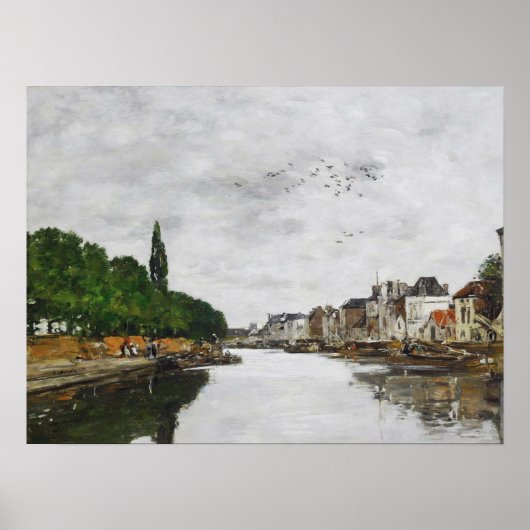 Boudin - Bruxelles op kanaal 1871 Poster (Voorkant)