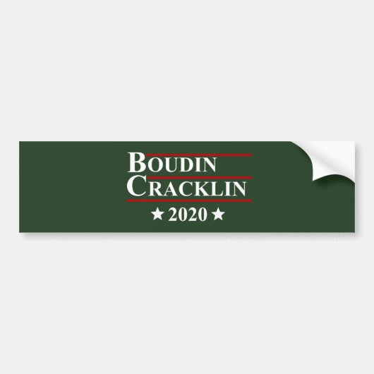 Boudin Cracklin 2020 Fun Louisiana Cajun Verkiezin Bumpersticker (Voorkant)