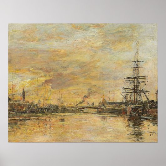 Boudin - Deauville Haven 1886 Poster (Voorkant)