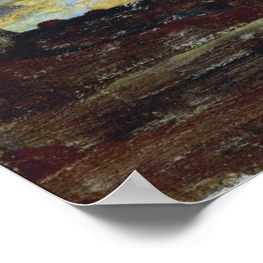 Boudin - Etretat Sunset Poster (Hoek)